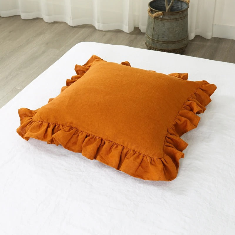 Soft Ruffled Pillow Cover