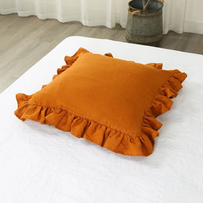 Soft Ruffled Pillow Cover