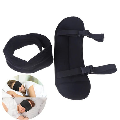 Soft Travel Neck Pillow Set with Eye Mask & Strap