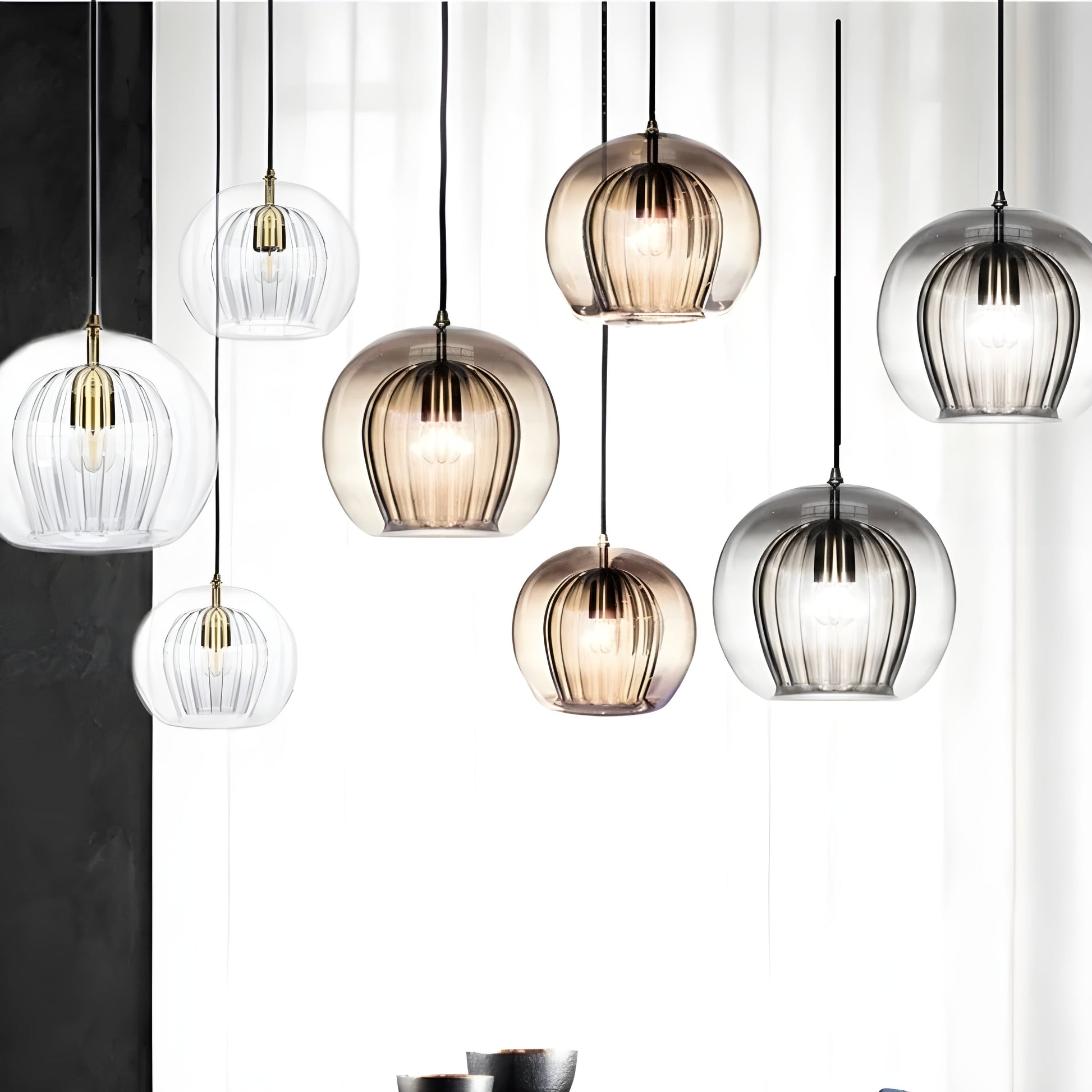Elegant Glass Drop Pendant Lamp - Cofik