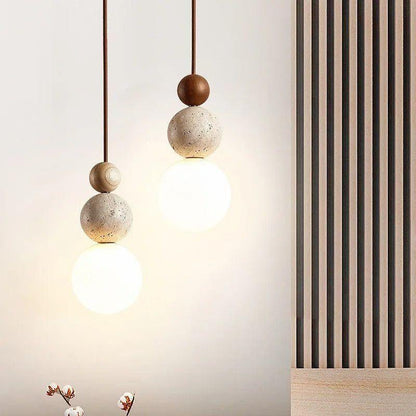 Natural Stone Pendant Light Fixture