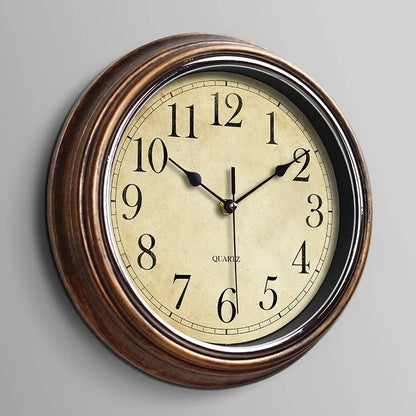 Modern Wooden Wall Clock 30cm Silent Decor - Cofik