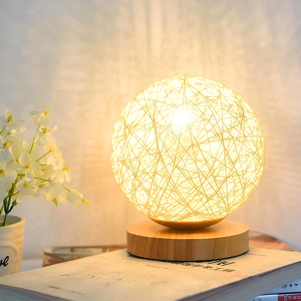 Natural Rattan USB Table Lamp - Cofik