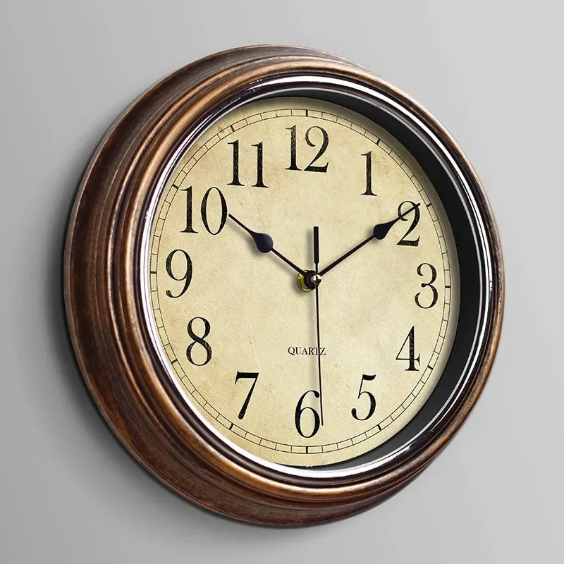 Traditional Wooden Silent Wall Clock - Cofik