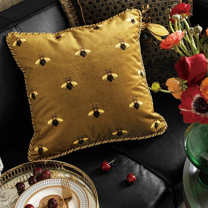 Affordable Gold Pillowcase with Bee Pattern