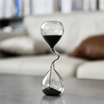 Elegant Black Hourglass Glass Lamp - Cofik