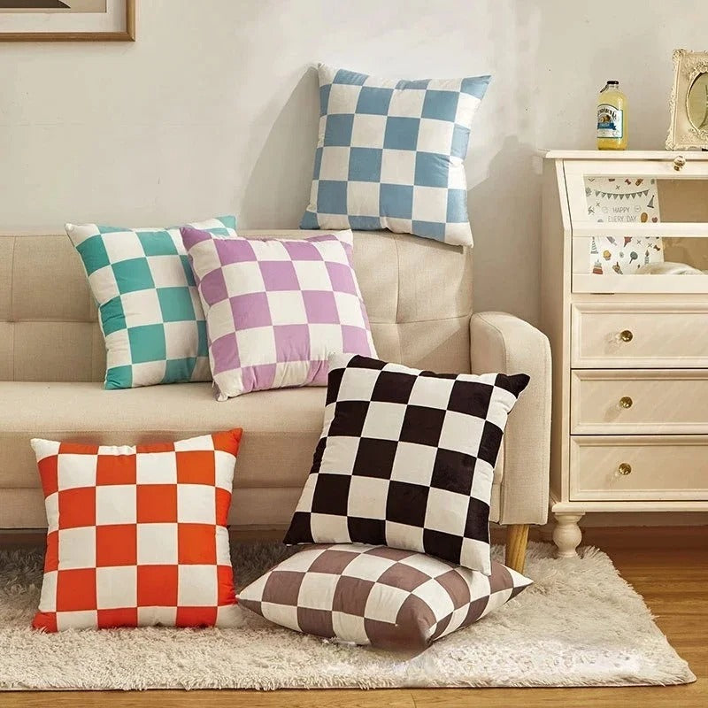 Modern Checkered Pillow – Chic Home Decor Accent