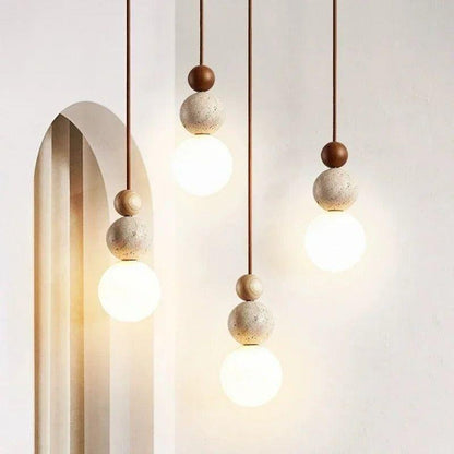 Natural Stone Pendant Light Fixture