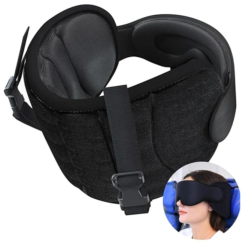 Soft Travel Neck Pillow Set with Eye Mask & Strap - Cofik