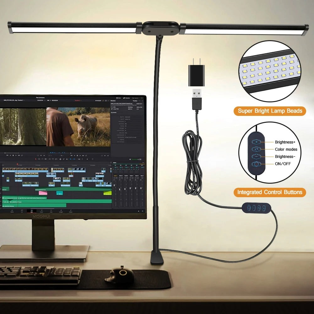 Bright Adjustable Office Desk Light