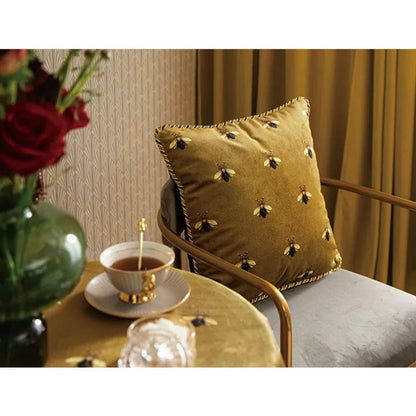 Affordable Gold Pillowcase with Bee Pattern