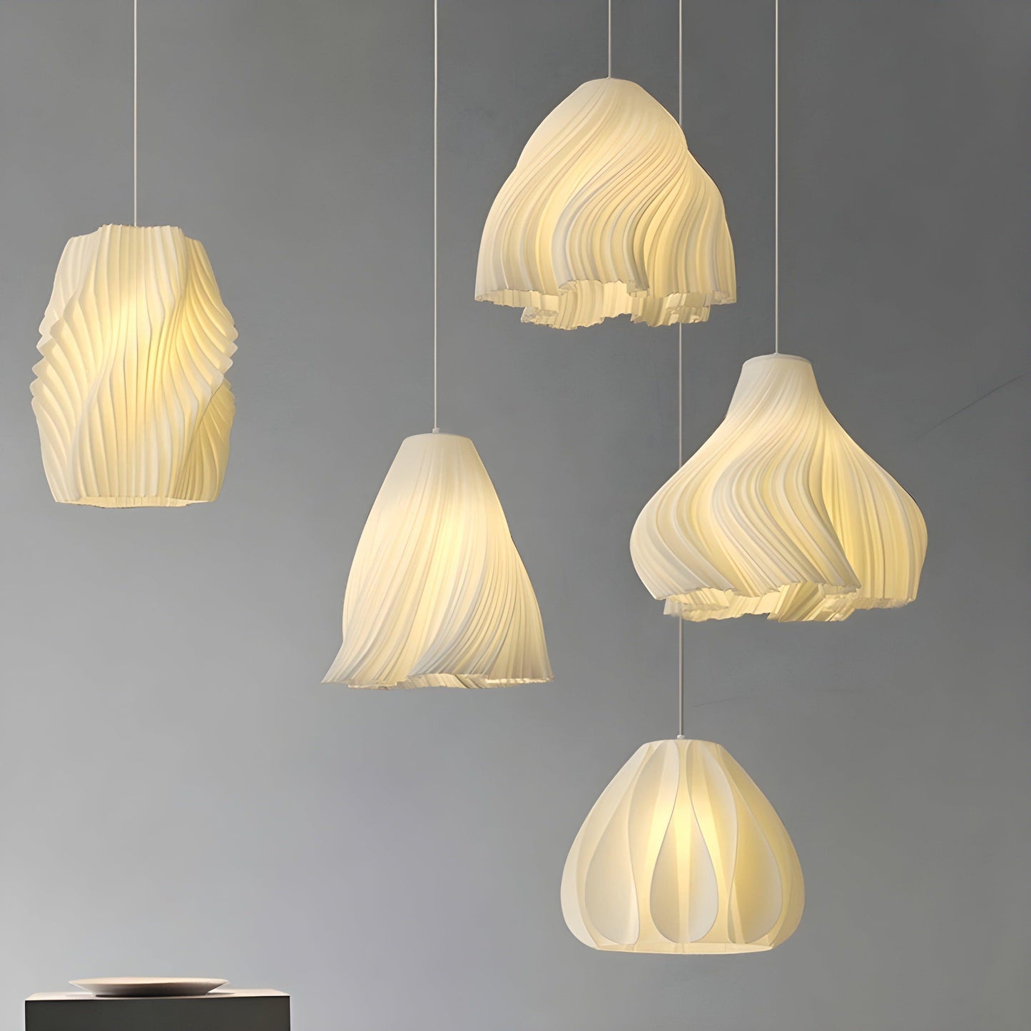 Beautiful 3D Printed Floral Pendant Lamp