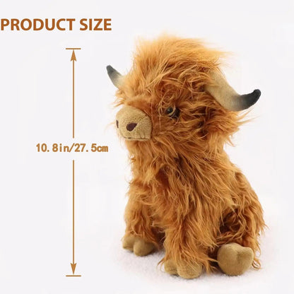 Plush Highland Cow Stuffed Animal Toy