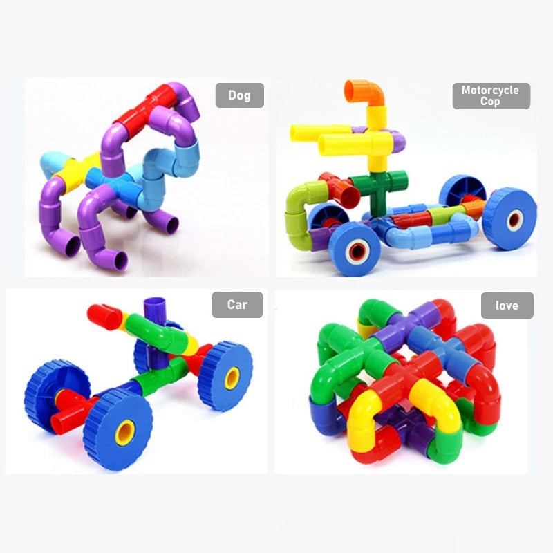 Fun Kids Construction Toy Block Set