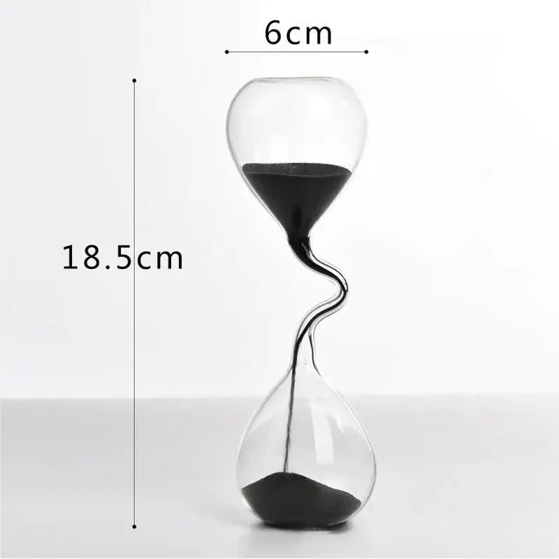 Elegant Black Hourglass Glass Lamp