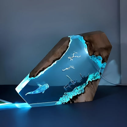 Calming Sea Glass Desk Lamp - Cofik