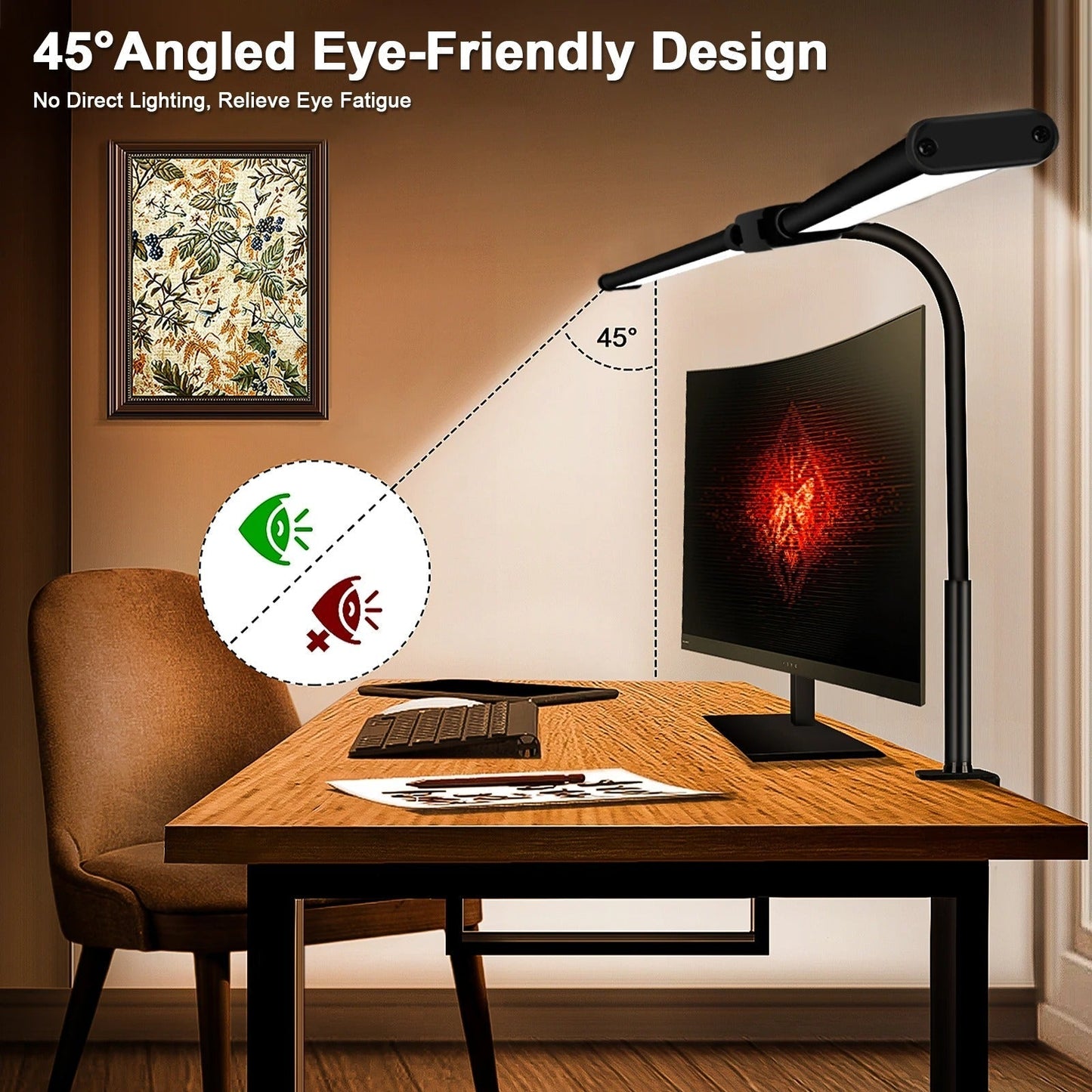 Bright Adjustable Office Desk Light