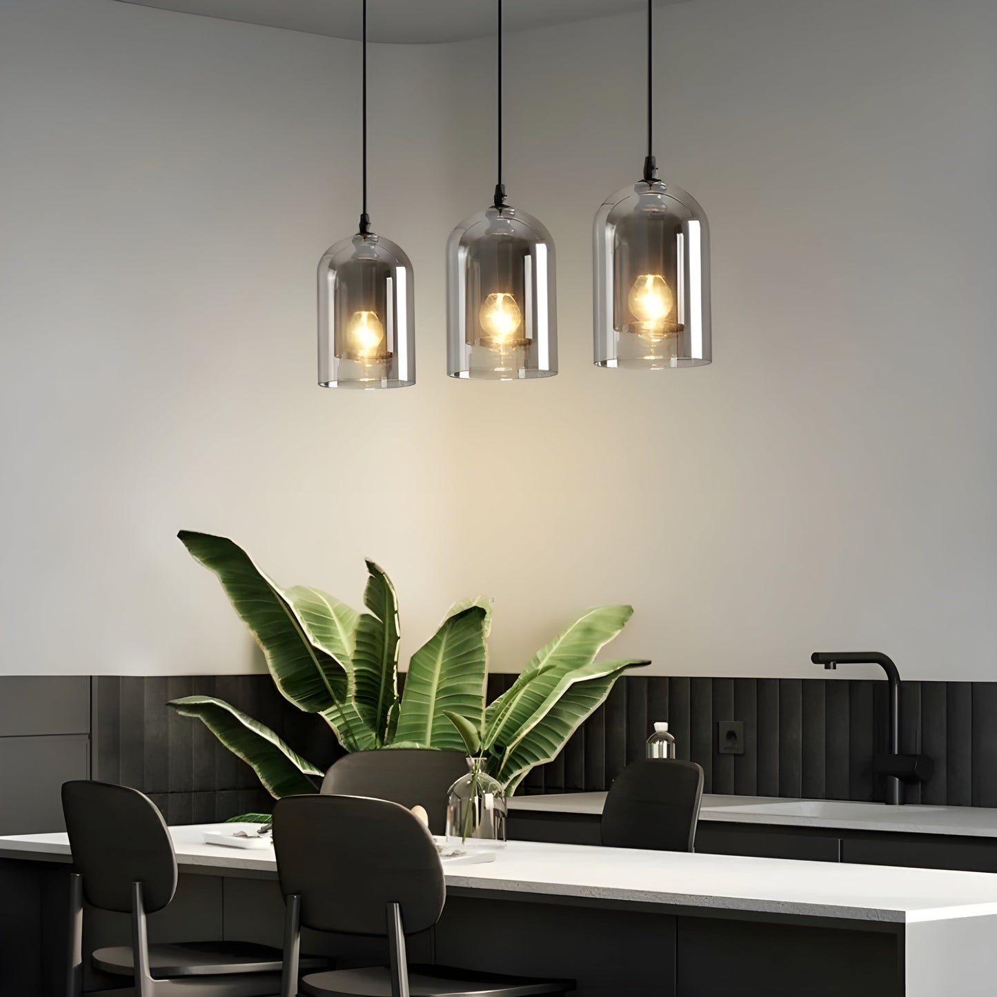 Elegant Double Glass Pendant Lamp