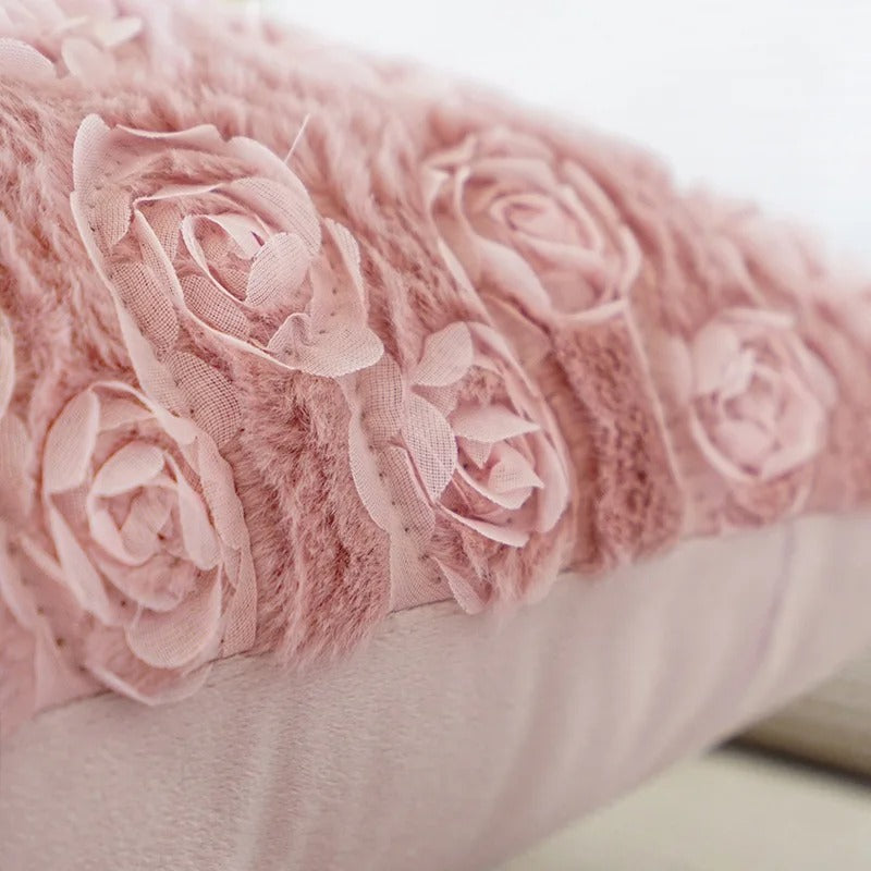 Soft Pink Rabbit Cushion Cover