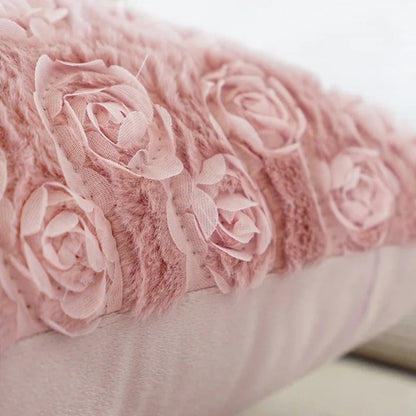 Soft Pink Rabbit Cushion Cover