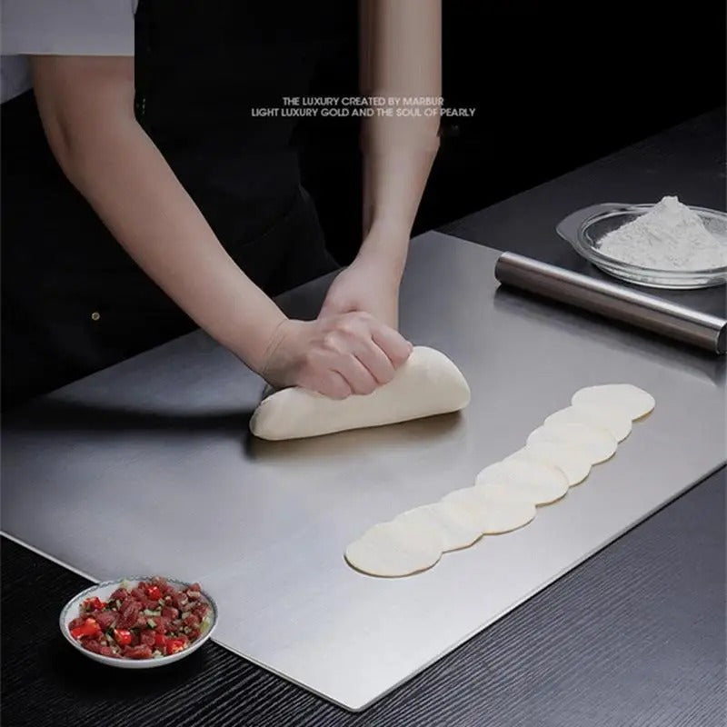 Premium Stainless Steel Cutting Board with Edge