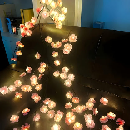 Pretty Pink Floral USB Table Lamp