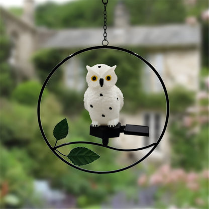Outdoor Solar Owl Pendant Light