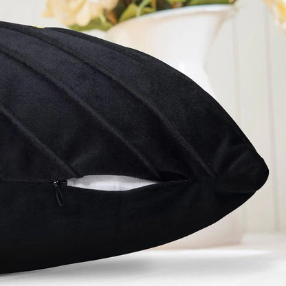 Elegant Black Velvet Cushion Cover