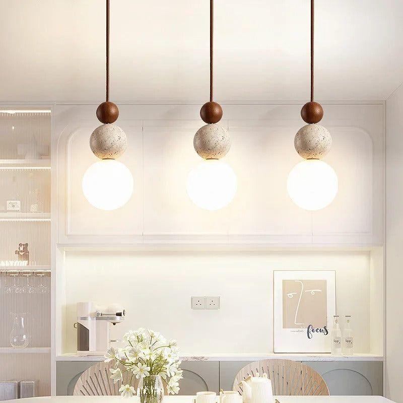 Natural Stone Pendant Light Fixture