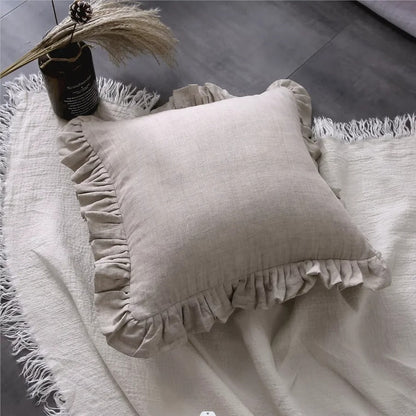 Soft Ruffled Pillow Cover