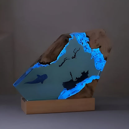 Calming Sea Glass Desk Lamp