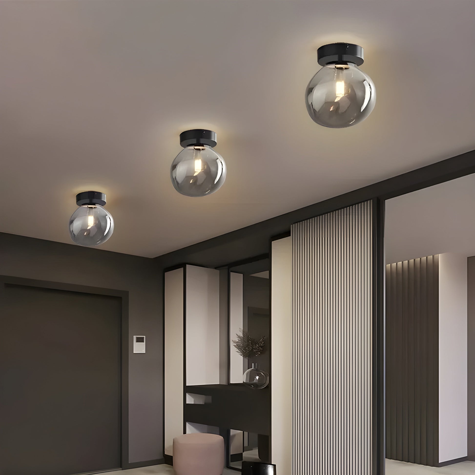 Sleek Glass Ceiling Lamp - Cofik