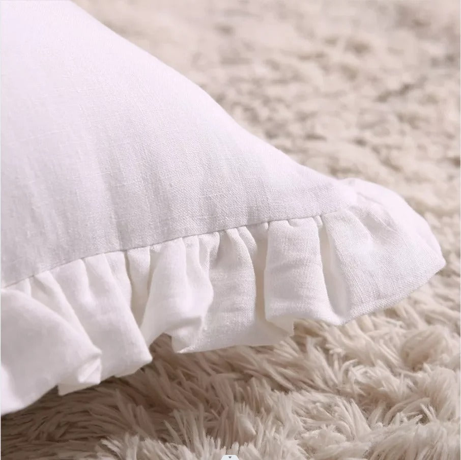 Soft Ruffled Pillow Cover