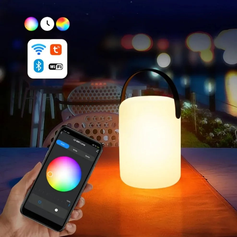 Compact Wireless LED Table Lamp with Remote