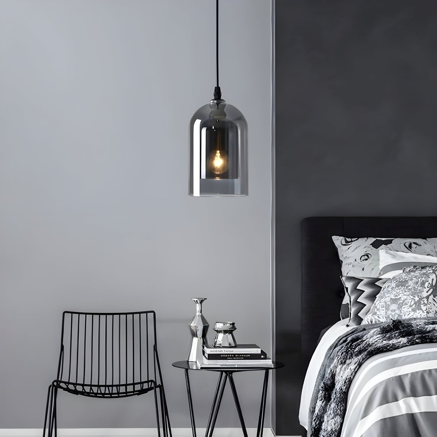 Elegant Double Glass Pendant Lamp