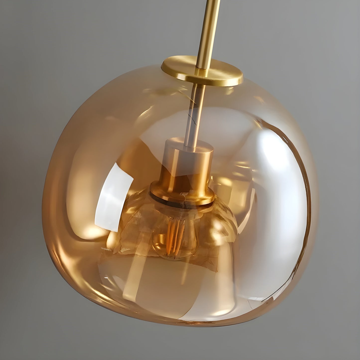 Sleek Glass Ceiling Lamp