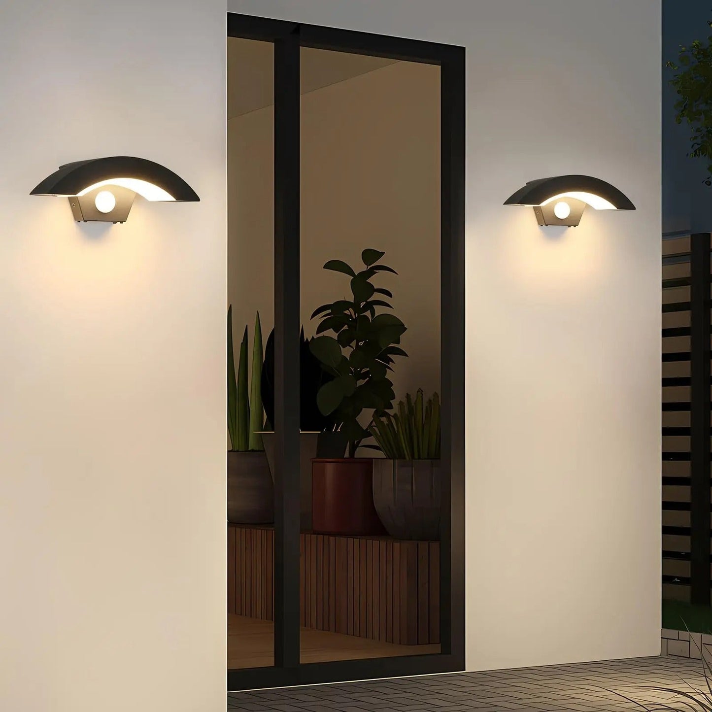 Motion Sensor Outdoor Wall Light 2-Pack