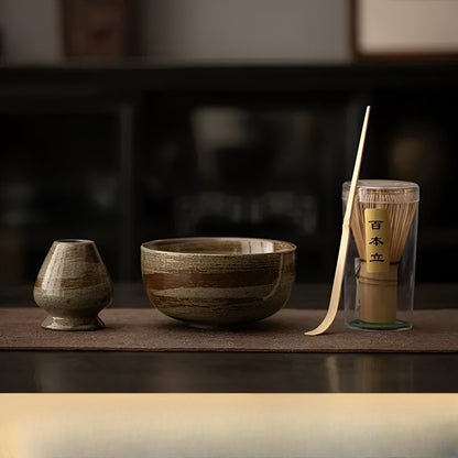 Traditional Green Tea Ceramic Set 4 Piece - Cofik