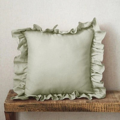 Soft Ruffled Pillow Cover