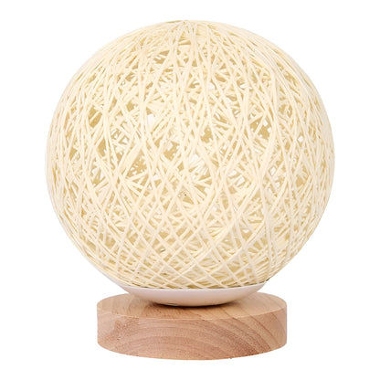 Natural Rattan USB Table Lamp