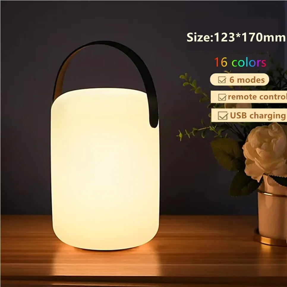 Compact Wireless LED Table Lamp with Remote
