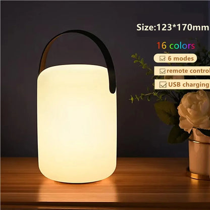 Compact Wireless LED Table Lamp with Remote