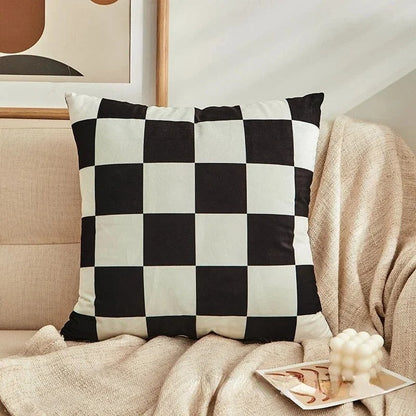 Modern Checkered Pillow – Chic Home Decor Accent