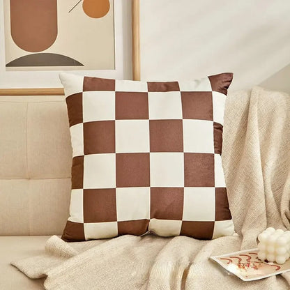 Modern Checkered Pillow – Chic Home Decor Accent