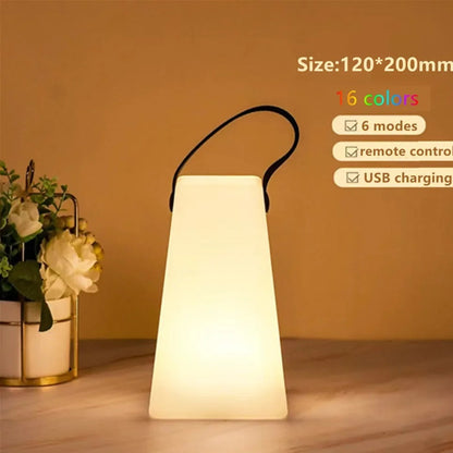 Compact Wireless LED Table Lamp with Remote
