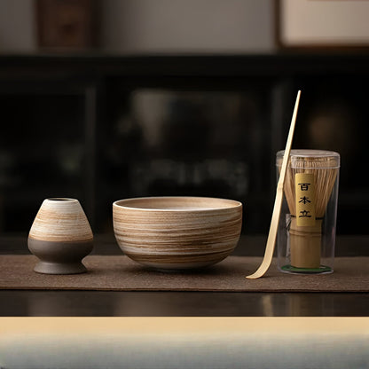 Traditional Green Tea Ceramic Set 4 Piece