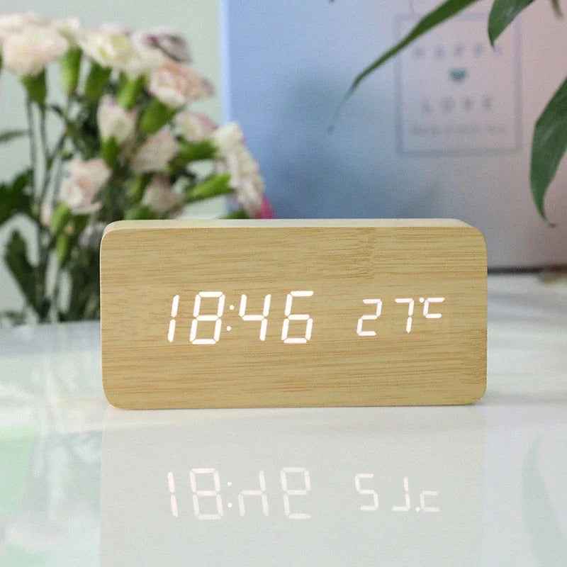 Simple Wooden LED Wrist Watch
