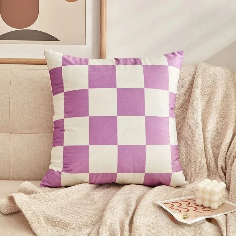 Modern Checkered Pillow – Chic Home Decor Accent