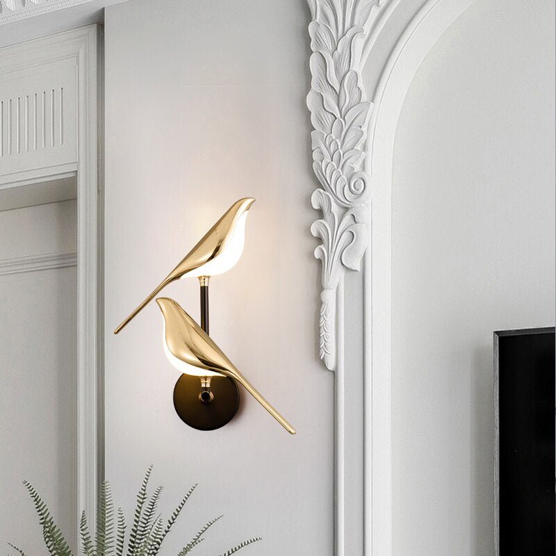 Colorful Outdoor LED Bird Wall Light