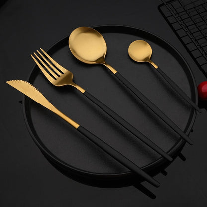 Luxury Golden Flatware Set